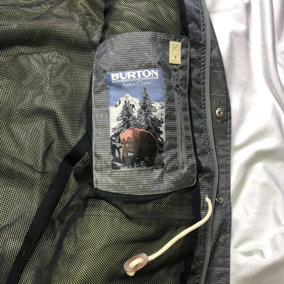 Burton Dry Ride Gray Soft-shell Parka Jacket - Picture 9 of 11